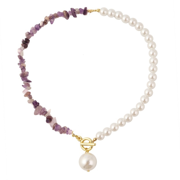 Boho Colorful Broken Natural Stone Necklace, Model: N2106-22 Purple Stone Single Chain
Boho Colorful Broken Natural Stone Necklace, Model: N2106-22 Purple Stone Single Chain