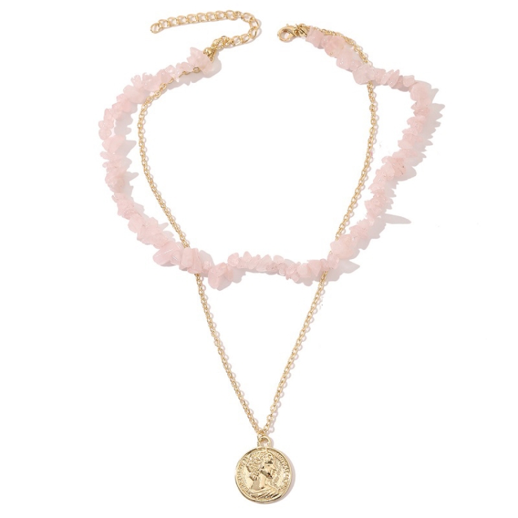 Boho Colorful Broken Natural Stone Necklace, Model: N2107-4 Pink Stone Double Layer
Boho Colorful Broken Natural Stone Necklace, Model: N2107-4 Pink Stone Double Layer