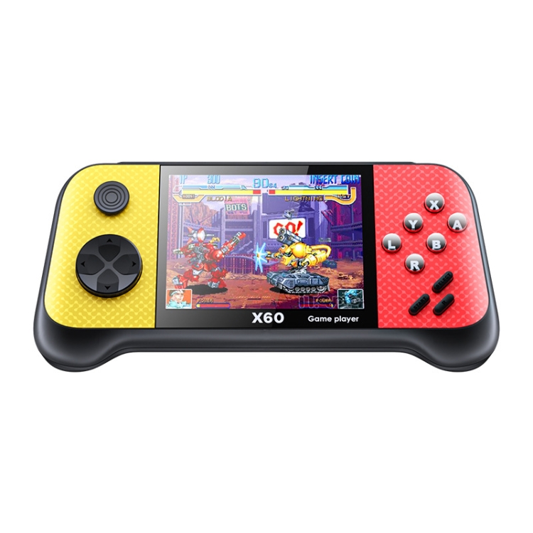X60 3.5 inch Horizontal Screen 4849 In 1 Pocket Console, Style: Single Player Red Yellow
X60 3.5 inch Horizontal Screen 4849 In 1 Pocket Console, Style: Single Player Red Yellow
