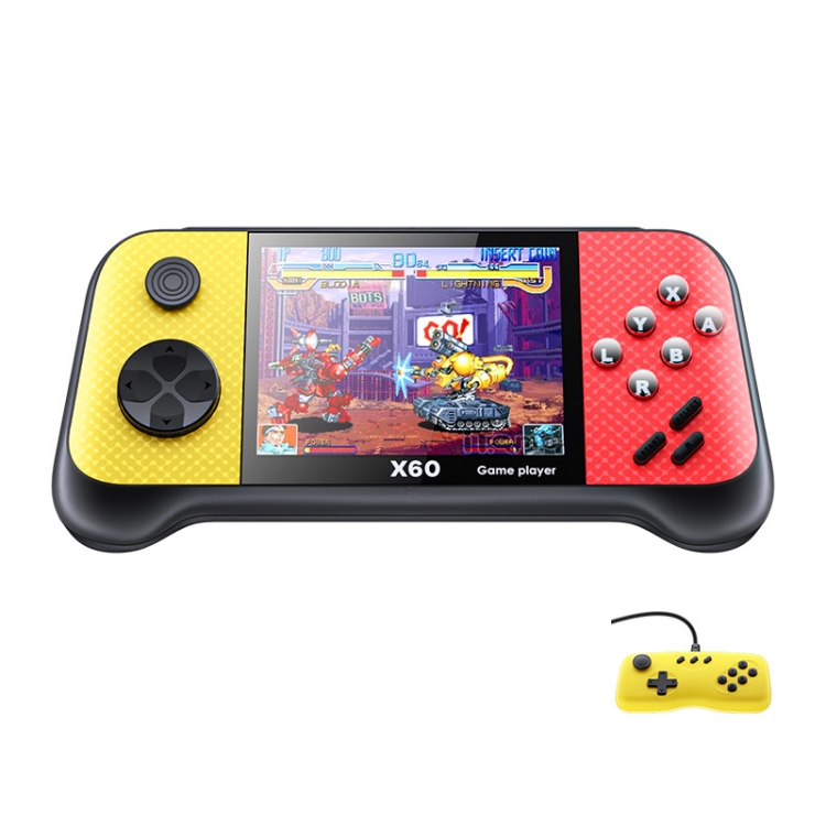 X60 3.5 inch Horizontal Screen 4849 In 1 Pocket Console, Style: Dual Player Red Yellow+1 Handle
X60 3.5 inch Horizontal Screen 4849 In 1 Pocket Console, Style: Dual Player Red Yellow+1 Handle