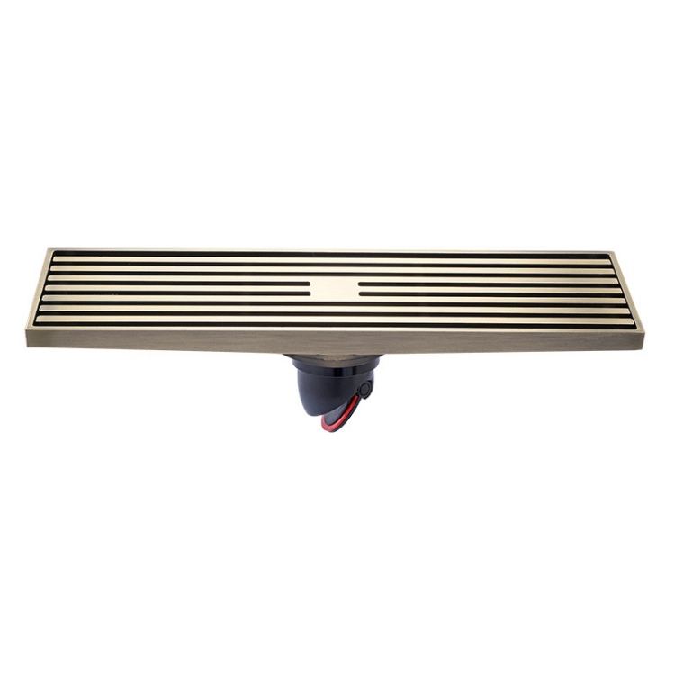 8x30cm Extended Full Copper Strip Floor Drain, Style: K8036 Bronze+Black Straight Row
8x30cm Extended Full Copper Strip Floor Drain, Style: K8036 Bronze+Black Straight Row