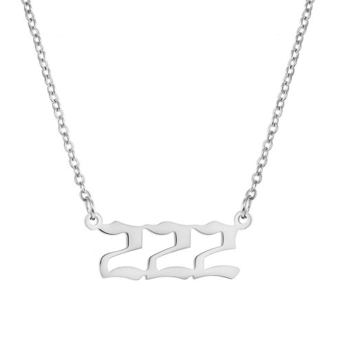 2pcs Angel Numbered Stainless Steel Pendant Necklace, Color: 222 Steel Color
2pcs Angel Numbered Stainless Steel Pendant Necklace, Color: 222 Steel Color