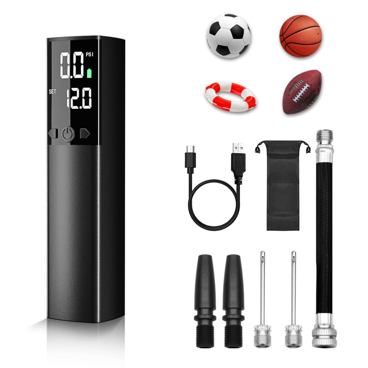 AP-04 Wireless Electric Air Pump With LCD Display For Football Basketball(Black)
AP-04 Wireless Electric Air Pump With LCD Display For Football Basketball(Black)