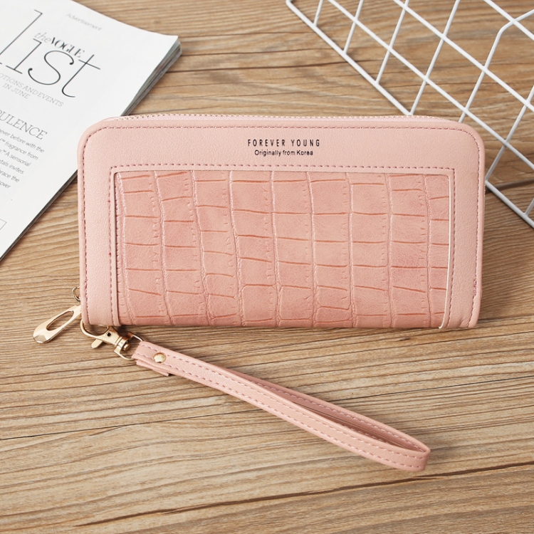 Single Zipper Ladies Wallet Long Wallet Crocodile Coin Purse Student Clutch(Pink)
Single Zipper Ladies Wallet Long Wallet Crocodile Coin Purse Student Clutch(Pink)