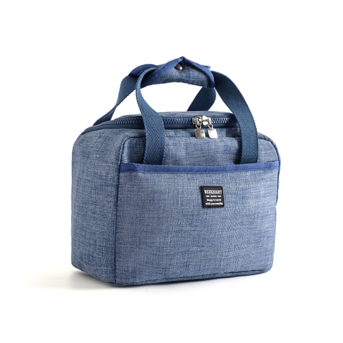 

Portable Lunch Bag Thermal Insulated Lunch Box Tote Cooler Handbag 24 x 17 x 14cm(Blue)