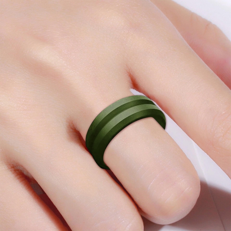 SiR053 V Shaped Grooved Edge Silicone Ring Outdoor Sports Couple Ring No.7(Army Green)
SiR053 V Shaped Grooved Edge Silicone Ring Outdoor Sports Couple Ring No.7(Army Green)