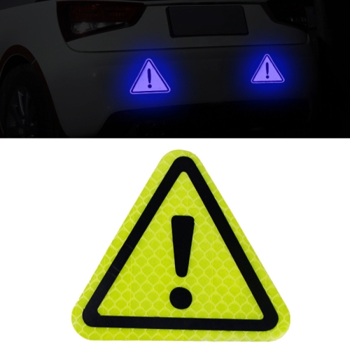 

10pcs Car Tail Triangle Reflective Stickers Safety Warning Danger Signs Car Stickers(Green)