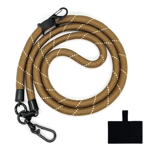 

10mm Thick Rope Mobile Phone Lanyard Spacer Adjustable Anti Theft Phone Strap(NO.17 Coffee Beige)