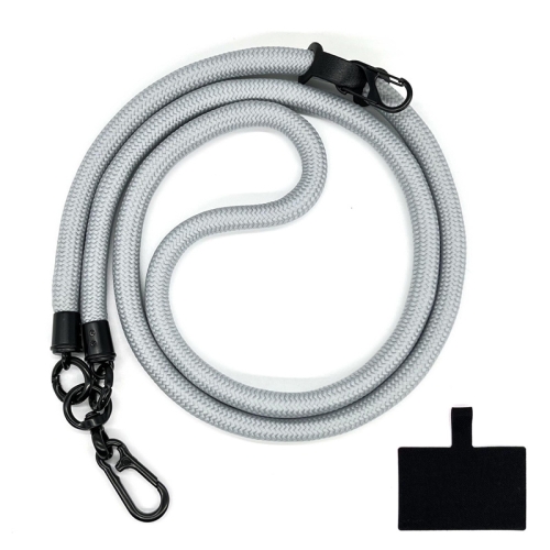 

10mm Thick Rope Mobile Phone Lanyard Spacer Adjustable Anti Theft Phone Strap(NO.19 Light Gray)