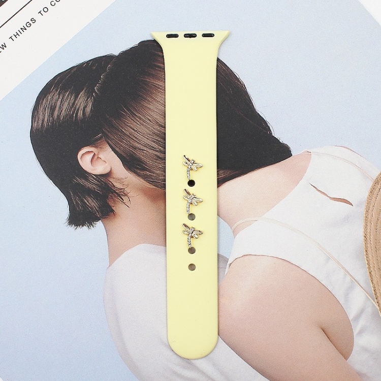 3pcs Watch Silicone Strap Decorative Diamond Buckle, Style: Diamond Dragonfly 
3pcs Watch Silicone Strap Decorative Diamond Buckle, Style: Diamond Dragonfly