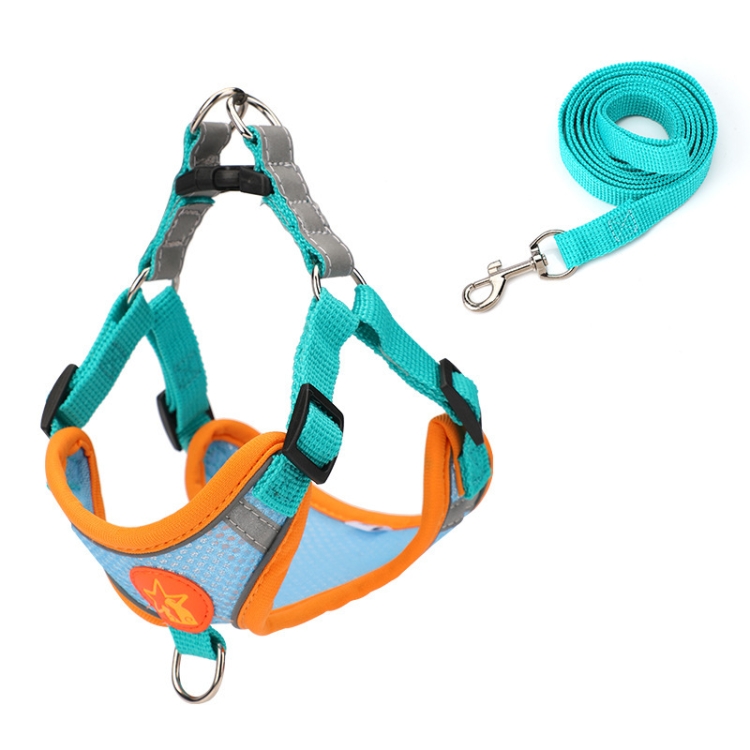 Pet Dog Harness Reflective Anti-break-off Vest-style Leash, Color: Mesh Cyan(XL)
Pet Dog Harness Reflective Anti-break-off Vest-style Leash, Color: Mesh Cyan(XL)