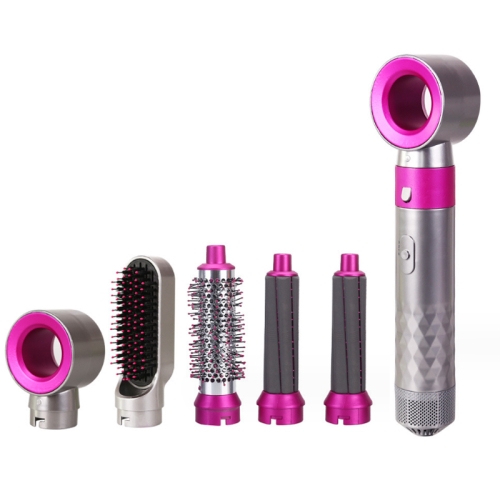 

5 In 1 Hot Air Comb Automatic Curling Iron Curling & Straightening Hair Styling Comb Hair Dryer, Power: US Plug