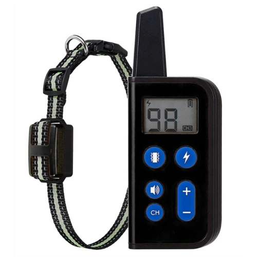 

800m Remote Control Dog Trainer Stop Barker Electrical Shock Vibration Pet Collar(Black)