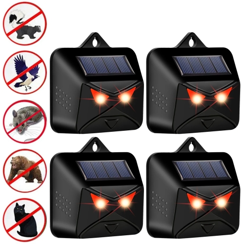 

4pcs /Box Solar Animal Repeller Waterproof Animal Deterrent with Red LED Light