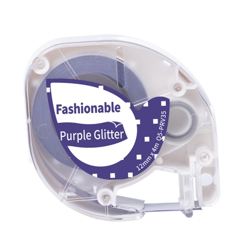 

For Phomemo P12 / P12 Pro 12mm x 4m Consumables Label Ribbon, Style: White Word on Purple Thermal Transfer