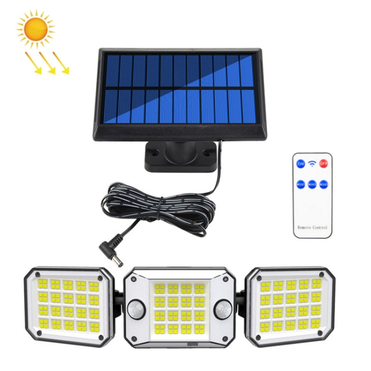 Outdoor Triple Head 224LEDs Dual Sensor Solar Wall Light Rotating Body Sensor Light Garden Home Lighting, Style: Split
Outdoor Triple Head 224LEDs Dual Sensor Solar Wall Light Rotating Body Sensor Light Garden Home Lighting, Style: Split