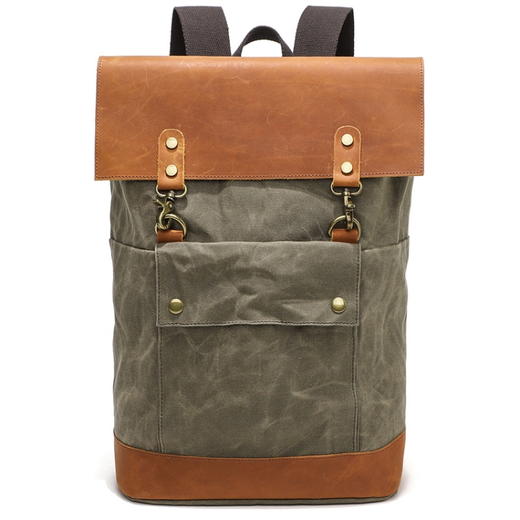 Waterproof Leather Waxed Canvas Backpack Laptop Bag Photography Backpack(B6151 Army Green)
Waterproof Leather Waxed Canvas Backpack Laptop Bag Photography Backpack(B6151 Army Green)