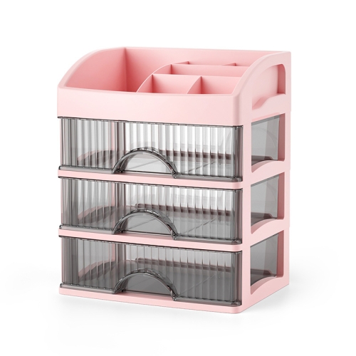 Desktop Drawer Organizer Multi-Layer Cosmetic Jewelry Box Stationery Multi-Functional Organizer, Style: 4 Layer Black Drawer (Pink)
Desktop Drawer Organizer Multi-Layer Cosmetic Jewelry Box Stationery Multi-Functional Organizer, Style: 4 Layer Black Drawer (Pink)