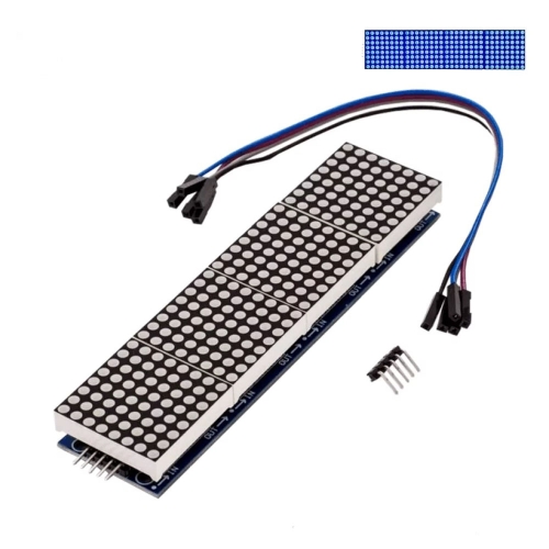 

MAX7219 Point Battage Module LH Control Single-Chip Module 4 In 1 Display With 5P Cable, Specification: Blue Light