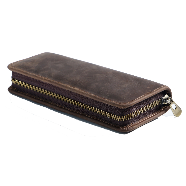 Retro Crazy Horse Leather Square Pencil Case Genuine Leather Zipper Pen box(Coffee)
Retro Crazy Horse Leather Square Pencil Case Genuine Leather Zipper Pen box(Coffee)
