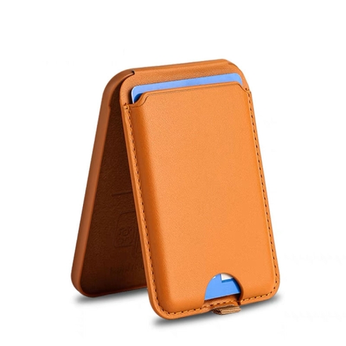 

For IPhone 15 / 14 / 13 Series MagSafe Wallet Card Holder With Adjustable Stand(Brown)