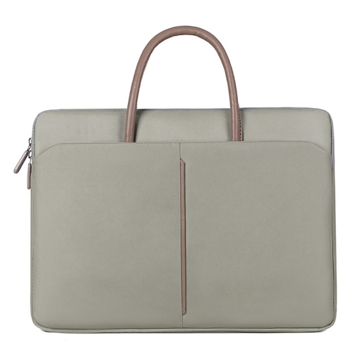 

14 -14.6 Inch Oxford Cloth Laptop Bag Mens Womens Briefcase with PU Handle(Gray Green)