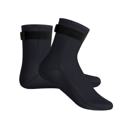 

3mm Waterproof Long Beach Diving Socks Warm Non-slip Snorkeling Socks, Size: XS(Black)