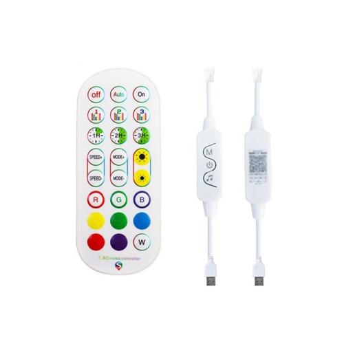

24-Key 2.4G Smart Colorful Running Water LED Light Strip Controller(White)