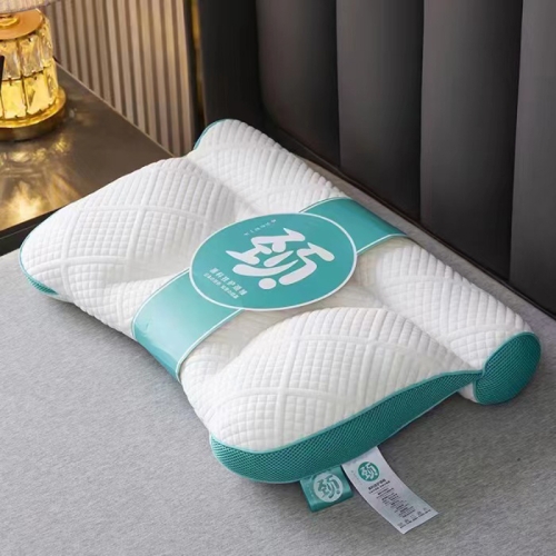 

Cervical Repair Traction Contour Pillow Help Relieve Neck and Shoulder Pain, Size: 800g High(Sky Blue)