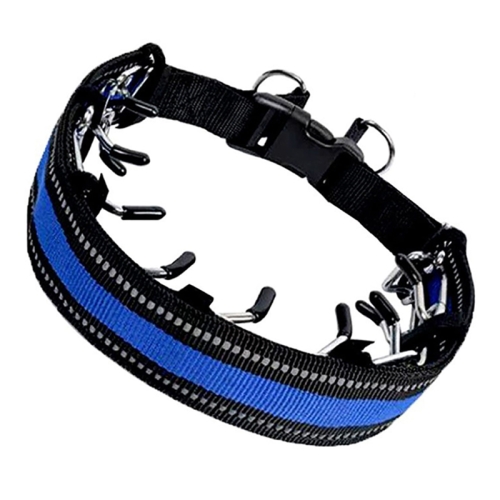 

Pet Training Stimulating Chain Collar Anti-Burst Punch Dog Corral, Size: S(Blue)