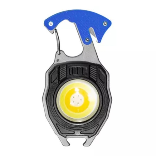 

Mini Multifunctional LED Glowing Cigarette Lighter Keychain Light Strong Light Portable Flashlight(Blue)