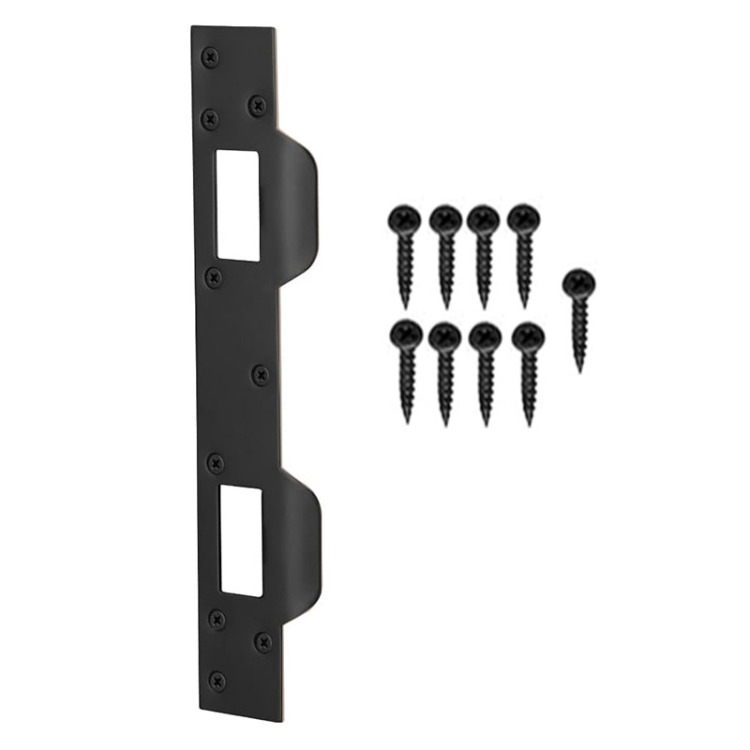Heavy Duty Metal Latch Plate for Exterior Interior Door Double Hole Reinforcement Striker Plates(Black)
Heavy Duty Metal Latch Plate for Exterior Interior Door Double Hole Reinforcement Striker Plates(Black)