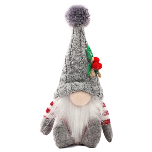 Christmas Doll Knit Hat Sitting Gnome Plush Ornament Decoration Christmas Knit Hat Figurine(Grey)
Christmas Doll Knit Hat Sitting Gnome Plush Ornament Decoration Christmas Knit Hat Figurine(Grey)