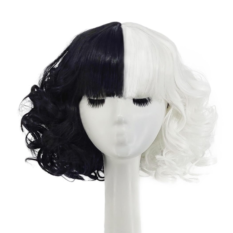 Cosplay Cool Wigs Natural Breathable Head Cover Ladies Short Curl Wig Hat(Black White)
Cosplay Cool Wigs Natural Breathable Head Cover Ladies Short Curl Wig Hat(Black White)