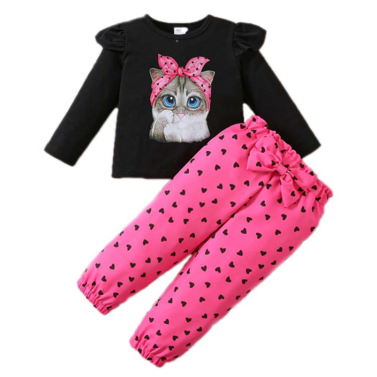Girls Cartoon Cat Long Sleeve Top Polka Dot Butterfly Pants Three-piece Set, Size: 18-24M
Girls Cartoon Cat Long Sleeve Top Polka Dot Butterfly Pants Three-piece Set, Size: 18-24M