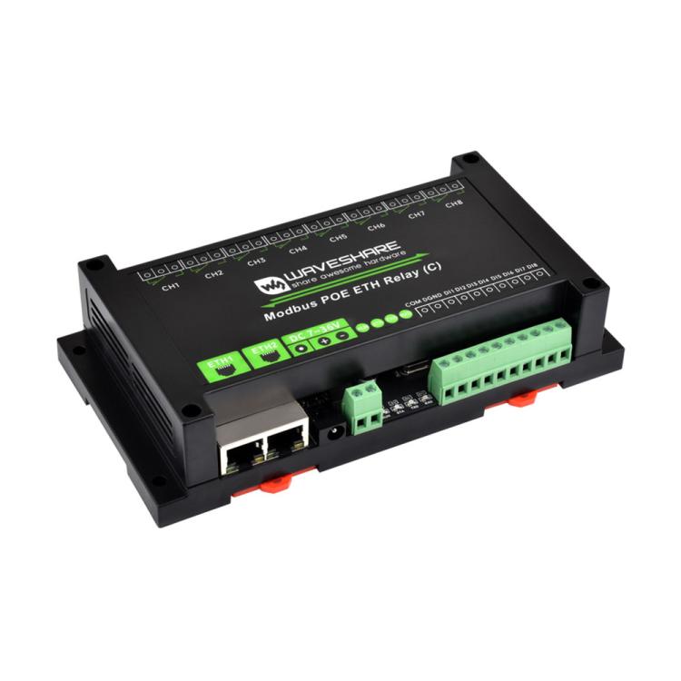 Waveshare Industrial Dual Ethernet Ports 8-ch Relay Module(C), PoE Power Supply(30544)
Waveshare Industrial Dual Ethernet Ports 8-ch Relay Module(C), PoE Power Supply(30544)