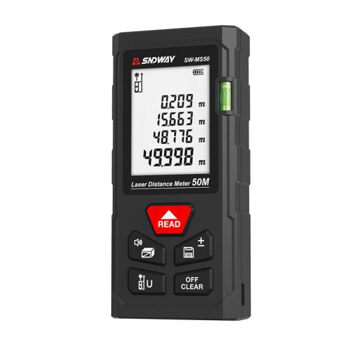 SNDWAY SW-MS50 50M Laser Distance Measuring Instrument High Precision Laser Ruler
SNDWAY SW-MS50 50M Laser Distance Measuring Instrument High Precision Laser Ruler
