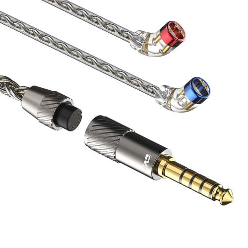 CVJ TS800 Eight Strands Copper Silver Plated Interchangeable Audio Plugs Headphone Upgrade Cable, Style: 4.4mm S Pin
CVJ TS800 Eight Strands Copper Silver Plated Interchangeable Audio Plugs Headphone Upgrade Cable, Style: 4.4mm S Pin