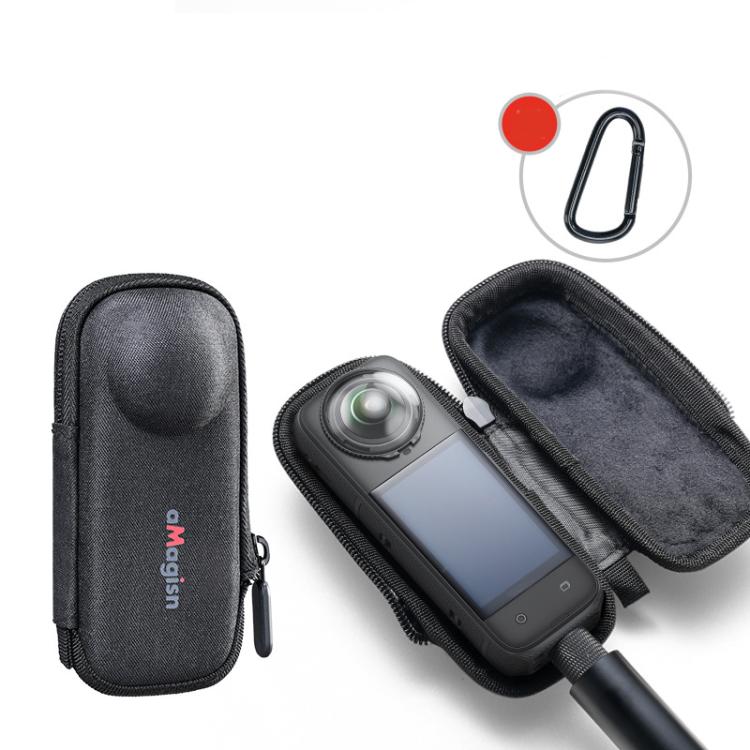 For Insta360 X5 Camera aMagisn Storage Bag Hard Shell Protective Case with Carabiner Clip
For Insta360 X5 Camera aMagisn Storage Bag Hard Shell Protective Case with Carabiner Clip