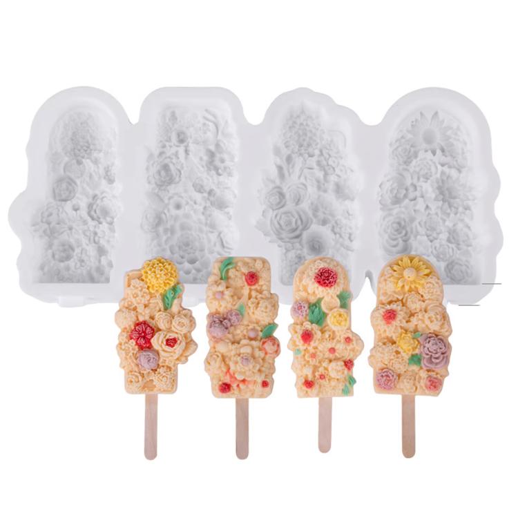 4 Grids Flower Ice Cream Silicone Mold Home Use Food-Grade Ice Pop Mold(White)
4 Grids Flower Ice Cream Silicone Mold Home Use Food-Grade Ice Pop Mold(White)