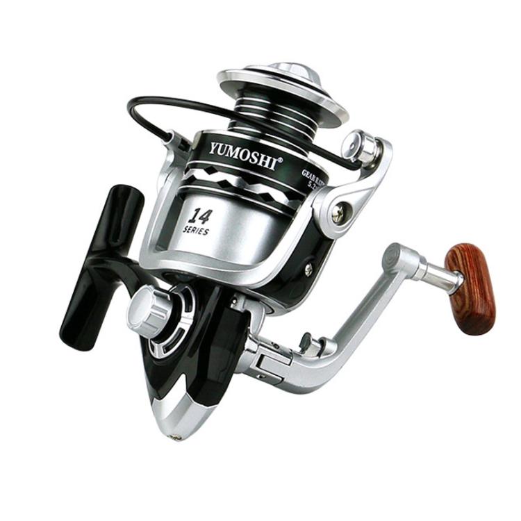 YUMOSHI OE2000 YUMOSHI Metal Spool Spinning Fishing Reel with 5.2:1 Gear Ratio, Foldable Handle & Wooden Grip
YUMOSHI OE2000 YUMOSHI Metal Spool Spinning Fishing Reel with 5.2:1 Gear Ratio, Foldable Handle & Wooden Grip