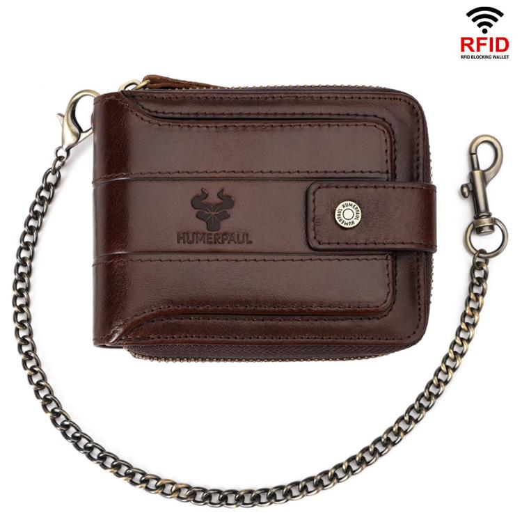 HUMERPAUL BP735 Leather Horizontal Zipper Wallet Multiple Card Slots RFID Anti-Theft Protection Men Purse(Brown)
HUMERPAUL BP735 Leather Horizontal Zipper Wallet Multiple Card Slots RFID Anti-Theft Protection Men Purse(Brown)