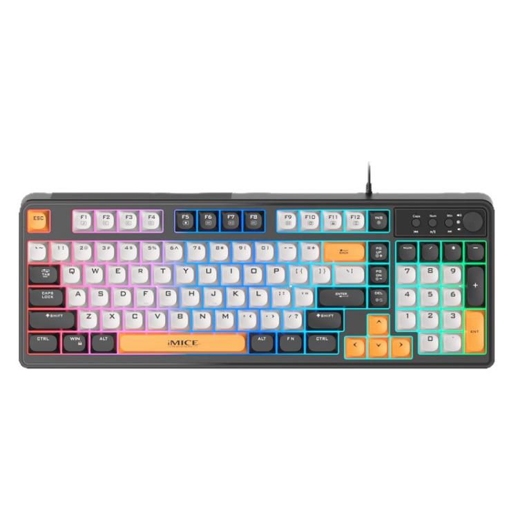 iMICE AK-300 99-key USB Backlit Multi-Color Keycap 1.5m Wired Gaming Keyboard With Dimmer Knob(Black)
iMICE AK-300 99-key USB Backlit Multi-Color Keycap 1.5m Wired Gaming Keyboard With Dimmer Knob(Black)