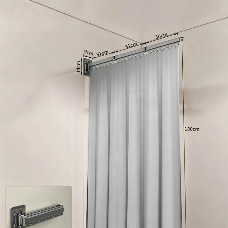 Foldable Waterproof Bathroom Shower Curtain Invisible Toilet Wet And Dry Separation Partition Curtain, Spec: 3-Fold Grey
Foldable Waterproof Bathroom Shower Curtain Invisible Toilet Wet And Dry Separation Partition Curtain, Spec: 3-Fold Grey