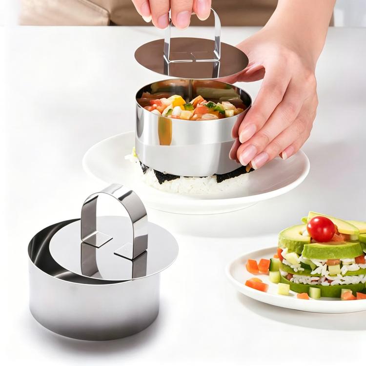 LsCook Round 430 Stainless Steel Mousse Ring Pudding Mold Cake Baking Mold With Press Plate
LsCook Round 430 Stainless Steel Mousse Ring Pudding Mold Cake Baking Mold With Press Plate