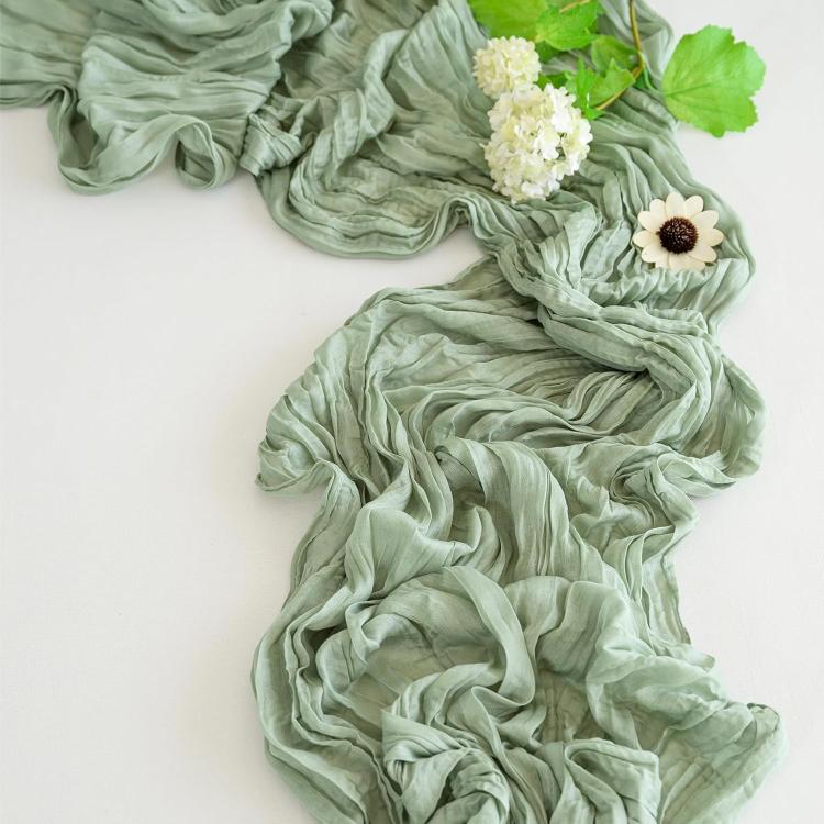 Crepe Table Runner Wedding Party Decoration Pleated Gauze, Size: 90x180cm(Sage Green)
Crepe Table Runner Wedding Party Decoration Pleated Gauze, Size: 90x180cm(Sage Green)