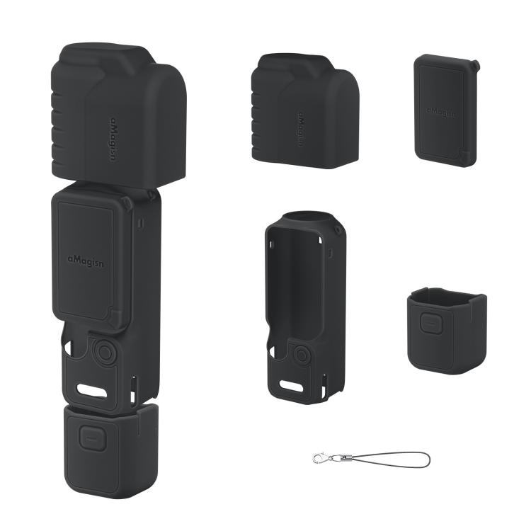 For DJI Osmo Pocket 4 aMagisn Multi-color Silicone Protective Case Full Body Sleeve Precision Cutout Anti-Scratch Skin(Black)
For DJI Osmo Pocket 4 aMagisn Multi-color Silicone Protective Case Full Body Sleeve Precision Cutout Anti-Scratch Skin(Black)