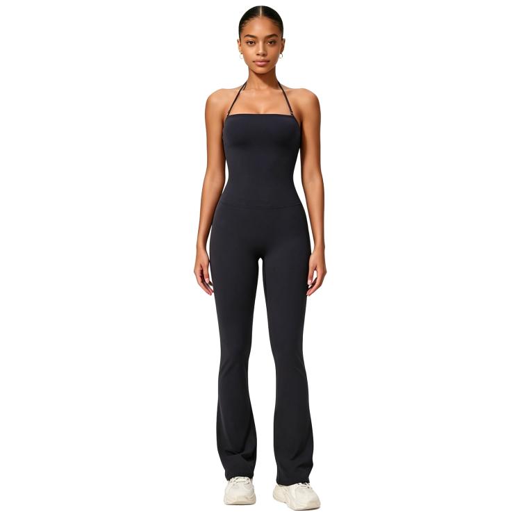 Hip-Lift Halter One-Piece Yoga Jumpsuit, Women Casual Flared Fitness Yoga Outfit, Size: S(Black)
Hip-Lift Halter One-Piece Yoga Jumpsuit, Women Casual Flared Fitness Yoga Outfit, Size: S(Black)