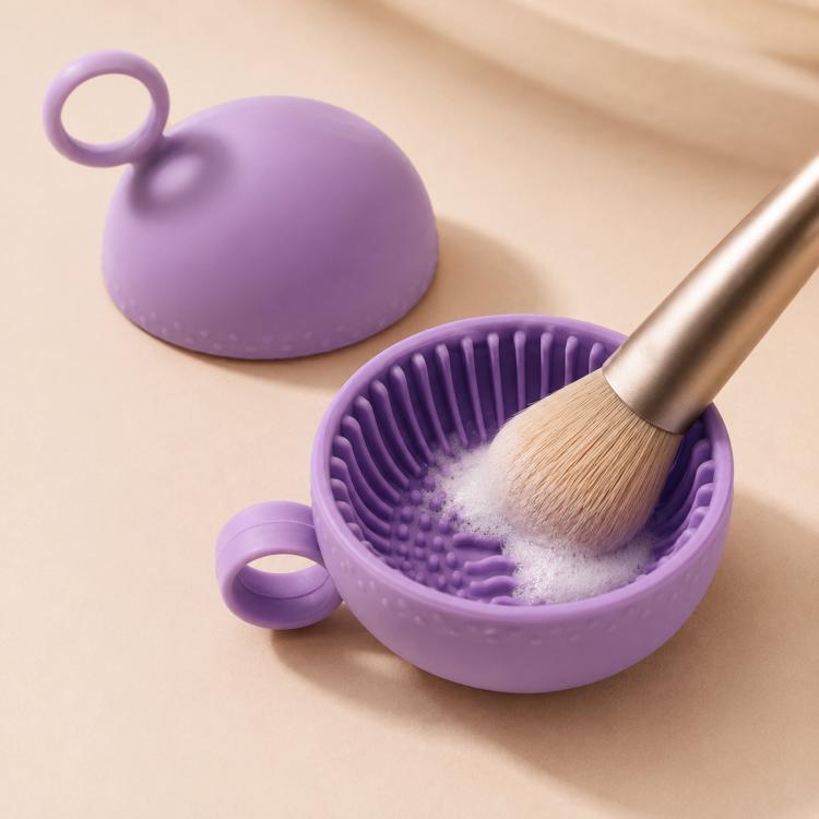 Handheld Silicone Makeup Brush Cleaning Bowl 2-in-1 Travel Cosmetic Brush Scrubber Cup with Hanging Loop(Purple)
Handheld Silicone Makeup Brush Cleaning Bowl 2-in-1 Travel Cosmetic Brush Scrubber Cup with Hanging Loop(Purple)