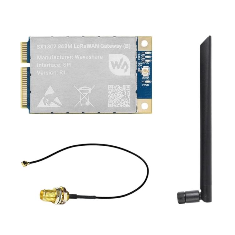 Waveshare For Raspberry Pi LoRaWAN Gateway Module Standard Mini-PCIe Socket(SX1302 868M)
Waveshare For Raspberry Pi LoRaWAN Gateway Module Standard Mini-PCIe Socket(SX1302 868M)
